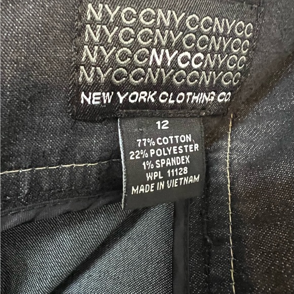 New York Clothing Co Fit & Flare Skirt W/Pockets Size 12 Midnight Blue - Picture 6 of 7